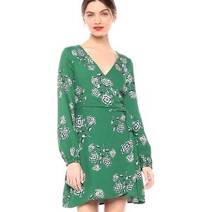 Cupcakes and cashmere mystiq green wrap dress
